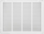 24"W x 18"H [Duct Opening Size] Steel Return Air Filter Grille - Removable Face/Door for 1 inch Filters -HVAC Vent Cover Grill - White [Outer Dimensions: 26 5/8"W X 20 5/8"H]