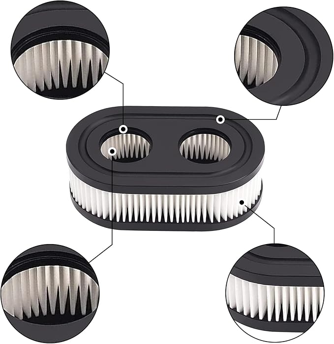 593260 Air Filter with Pre Filter and Spark Plug Fits for B&S 725EX 625EX 575EX 550EX 525EXI Engines, Air Filter Parts for Toro Recycler 22 and Troy Bilt Lawn Mower (8 Pack)