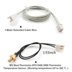 Ender 3 v2 Thermistor M3 300℃ Upgrade, 3D Printer NTC 100K 3950 Ender 3 M3 Stud Thermistor with 1M Extended Cable Use for Ender 3/Ender 3 V2,Ender 3 Pro/Ender 5, CR10 3D Printer Hotend, 1.1m/43.3inch