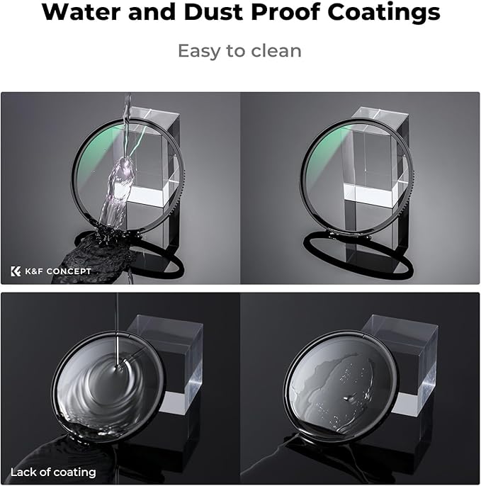 K&F CONCEPT 72mm MC UV Lens Protection Filter with Filter Cap Cleaning Cloth Optical Glass Ultra Slim 28 Multi-Layer Coatings Camera Lens UV Filter (Nano-X Series)