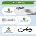 Agricultural Ultrasonic Humidifier, 3kg/h Fog Output Commercial Humidifier, 300W 110V for Large Volume Automatic Mist Cooling Sprayer Airflow for Warehouse Greenhouse Garden
