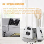 Commercial Ultrasonic Humidifier 12kg/h Portable Continuous Cool Mist Maker Industrial Humidifier with Humidistat and Remote Sensor for Greenhouse Large Room Two Mist Outlet