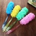 Vivona 40CM Long Crystal Handle Bath Brush Shower Scrubber Sponge Flower Soft Cleaner Comfort Back Bathing Sponge Ball Drop Shipping