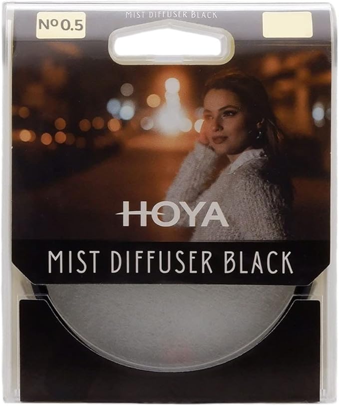 Hoya 82mm Mist Filter Black Diffuser No. 0.5 - Black Mist Filter for Camera Lenses - Soft Diffusion Effect for Portrait Photography & Cinematic Look, Reduces Contrast & Softens Wrinkles