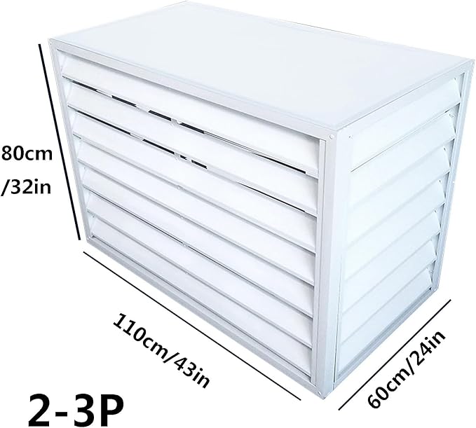 Freestanding Louvered Space Divider, outdoor garbage can enclosures, balcony air conditioning privacy cover, durable, noise reduction, suitable for gardens, balconies, walls, courtyards ( Color : FOUR