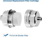 NearMoon 15 - Stage Replacement Cartridge Universal High Output Shower Filter with VC, Reduce Hard Water, Heavy Metal Impurity, Improve Skin & Hair, Fit Any Similar Filter (4 pack)
