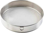 Tablecraft Fine Mesh Sieve Strainer, 10-Inch Round Durable Stainless Steel Flour Filtering, Comfortable Handle, Baking, Food Prep and Cooking Tool for Foodservice, Restaurant and Home Use, 2" Deep