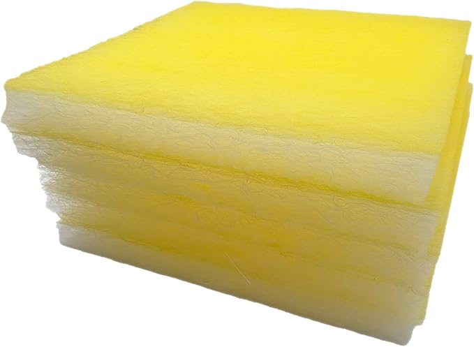 Paint Booth Exhaust Fiberglass Filter Pad (US Manufacturer), Heavy-Duty Paint Arrestor for Spray Booth (600/case, 25" x 20")