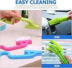 Window Groove Cleaning Brush Set 8pcs with Scrubber Brushes for Wet and Dry Use Multifunctional Window Slot and Gap Cleaner and Narrow Spaces