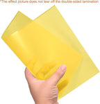 uxcell 4Pcs A4 Gel Light Lighting Filter Overlay Transparent Color Correction Plastic Vinyl PVC Sheets Photography Television Yellow,0.3mm