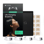 Intake Breathing Magnetic Nasal Strips Starter Kit (30 Count, Clear) - Boost Oxygen Intake, Reduce Snoring, Improve Sleep Quality - Sweat Resistant, Nasal Strips - Extra Strength Snoring Solution