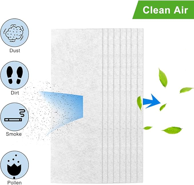 20 Pcs 12 x 4 In Air Vent Filters - 1 Pack of 20 Register Vent Dust Filters for Trapping Dirt, Dust, Smoke, Pollen (10x23-20 Pcs)