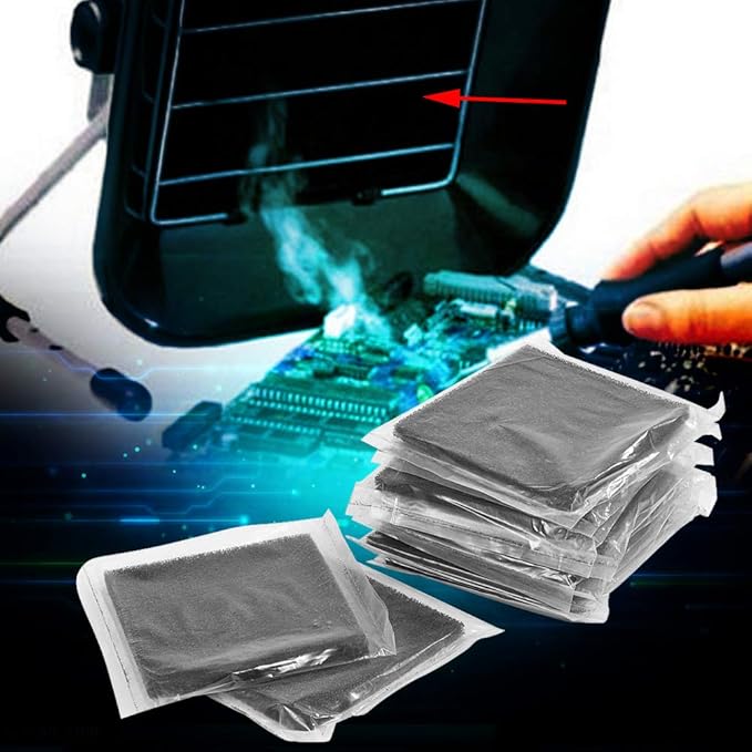 Smoke Absorber Filter, 10pcs Activated Carbon Filters Sponge 13cm x 13cm for Soldering Smoke Absorber Fume, Fume and Smoke Extractor Filters
