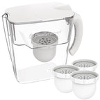 Clearly Filtered No.1 Filtered Water Pitcher/Updated Model/Targets 365+ Contaminants e.g. Fluoride Chlorine PFAS Microplastics Lead Arsenic BPA/BPS Free (Pitcher + 3 Filter Packs)