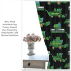 Kids Agriculture Machine Window Curtains, Farm Equipment Tractors Transport Combines Rod Pocket Decorative Windows Curtain for Boys Children Teens Room Decor 63x63in (30% Blackout)