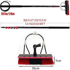 Spray Bar Kit Window Cleaning Brush, Outdoor Window Glass Solar Panel Cleaning,Extendable Cleaner For Greenhouse Roofs, Cleaning Photovoltaic And Solar Panels/35Cmbrushhead/12M/3,35cmbrushhead,5.4M/1