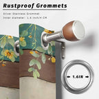 Sunflowers Outdoor Curtains for Patio Summer Floral Eucalyptus Leaves Vintage Wood Waterproof Outside Curtains with Grommet Top Weatherproof Curtain for Cabana Pergola Gazebo, 2 Pack, 54" W x 84" L