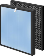 HSP001 True HEPA Filter Replacements for Hathaspace Air Purifier Filters HSP001,4 in 2 H13 True HEPA Filter with Activated Carbon Pre-Filter,1 Pack