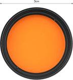 Andoer Telescopic Eyepiece Filter Kit, 1.25 Inch Telescopic Moon Filter Sky Light Filter CPL Filter, 5 Colour Filter Set (Red, Orange, Yellow, Green, Blue) for Moon Watching