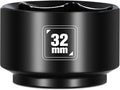 BLACKROBOT 32mm Low Profile Oil Filter Socket, 3/8" Drive 6-Point Oil Filter Cap Remover and Installer Tool, Chrome Vanadium Steel