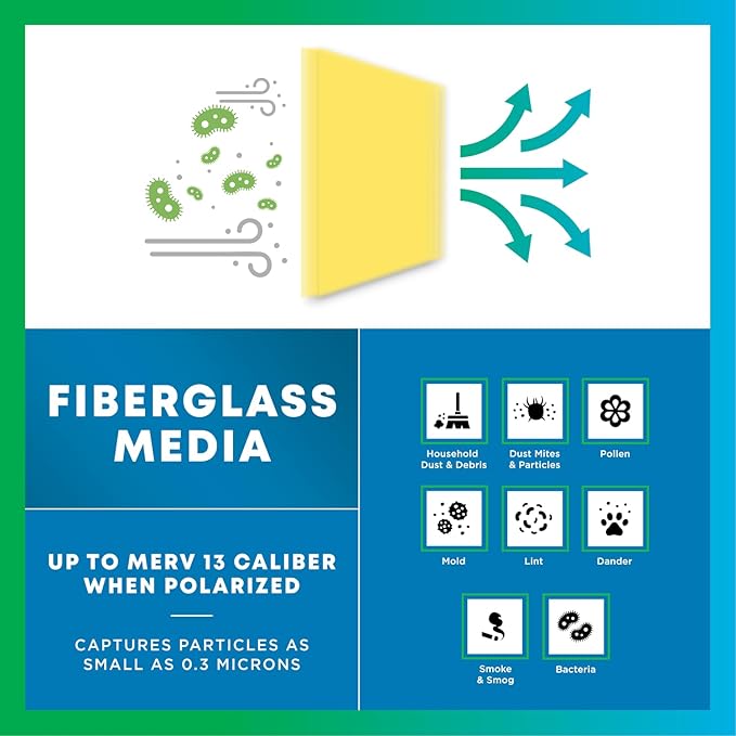 Filterbuy 20x20 Air Cleaner Filter Replacement Pads for Respicaire CG MicroClean 95, Totaline CG1000 Star Series, and More (4-Pack)