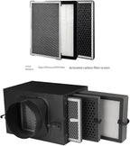 Activated Carbon HEPA Rectangle Air Filter for Ventilation Systems Multi-Layer Smoke Dust Removal Element for Fresh Air Outlets Improved Indoor Air Quality(S HEPA FILTER)