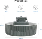 Ceramic Cat Water Fountain, 2.1L/71oz Cupcake Pet Water Fountain for Cats and Dogs, Automatic Pet Drinking Fountain with Pump, Filter & Foam (Dark Grey)