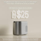 Airthereal Revive Electric Kitchen Composter with Visual Glass Cover, Upgraded SHARKSDEN Tri-Blade, Turn Food Waste and Scraps into Natural Fertilizer for Plants, R500-V, Grey
