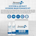 PermaSafe HVAC Solutions, System & Air Duct Hygiene Maintenance Kit, Preserves IAQ, Keeps Systems Free from Microbial Growth, other Contamination, Odors and More