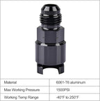 EVIL ENERGY 6AN Male to 5/16" Quick-Disconnect Female EFI Fuel Rail Fitting Aluminum 2PCS