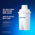 AQUAPHOR Water Filter Pitcher Ideal 7 Cup with 3 x B15 Filters - White
