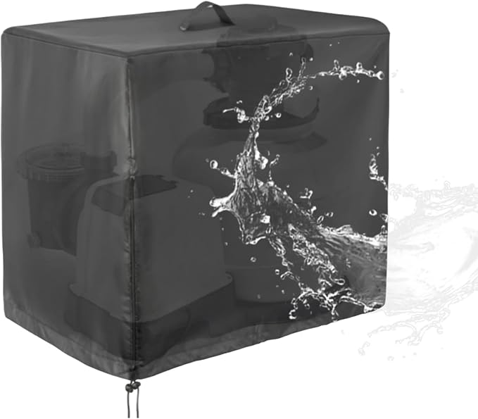 Pool Filter Cover - Easy Install Waterproof Enclosure, Durable Sand Filter Shield, Outdoor Strainer Protector, Weather Resistant Guard | Reliable System Protection for Debris Removal Pet Safety Child