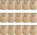 15 Pack DXVA19-4102 Vacuum Bags Compatible With DEWALT 12-16 Gallon Wet/Dry Vacuum, Disposable Dust Collection Filter Bag DXV12P DXV14P DXV16P DXV16PA DXV16S
