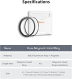 Kase 58mm Magnetic Screw in Adapter Ring Kit, Brass Magnetic to Threaded Filter Adapter Rings for Camera Lenses, Ultra-Thin 3.4mm Profile, Quick-Release Design, Compatible with UV CPL ND Filters