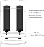 Huining 4PCS Black Filters for Purification Unit Filter Replacement Household Bucket Filtration System Gravity Water Filter System Purifier Survival