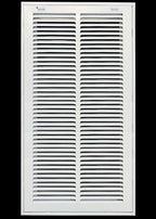 HVAC Premium 12 x 34 Duct Opening Steel Return Air Filter Grille, for 1-inch Filter, Removable Door, Flat Stamped HVAC Vent Cover Grille, Outer Dimensions 14.5 x 36.5