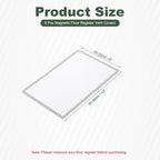 YOKIVE 6 Pcs Magnetic Floor Vent Covers, Floor Register Cover PVC Mesh Air Vent Screen Filters, Great for Home Floor, Wall, Ceiling, Catch Debris Hair Dust (White, 12-Inch x 8-Inch)