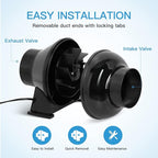 iPower 4 Inch 230 CFM Inline Duct Ventilation Fan Quiet Vent Blower for Hydroponics Grow Tent, Greenhouse Air Circulation, Upgrade