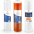 Aquaboon 5 Micron 20 x 4.5 Water Filters Whole House Set NSF Certified Water Filter Replacement Cartridges CTO & KDF & Sediment Compatible with FC25B