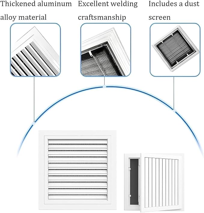 Decorative Return Air Grille Cover, Wall/Ceiling Vent Cover with Adjustable Design, Durables & Easy-to-Install for Home & Office, Cold Air Return Vent Cover(32x32in (81x81cm))