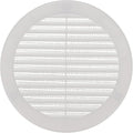 Vent Systems 6" Inch (Opening Dimensions) White Soffit Vent Cover - Plastic Round Air Vent Grille - Built-in Mesh Screen - HVAC Register Louver for Bathroom, Home, Kitchen