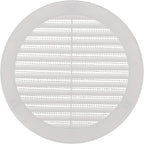 Vent Systems 6" Inch (Opening Dimensions) White Soffit Vent Cover - Plastic Round Air Vent Grille - Built-in Mesh Screen - HVAC Register Louver for Bathroom, Home, Kitchen
