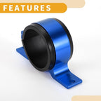 1pcs 58mm Universal Fuel Filter Mounting Bracket - Car Fuel Pump Clamp Holder - Aluminum Alloy Blue