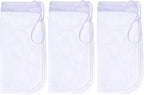 ALEGI Media Filter Bag Aquarium Extra Fine,Reusable 180 Micron Drawstring Mesh Filter Bags for Very Fine Resins Filter (7.5"*3.6" (3 Pack))