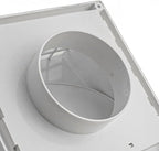 ABS Exterior Wall Ventilation Grille with Valve for Kitchen Bathroom Range Hood Duct Outlet 100mm 125mm 150mm Pipe Connection Weatherproof Air Exhaust(100MM)