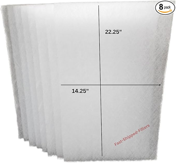 Fast-Shipped-Filters 8 Pack 16x25 Replacement Filter Pads Compatible with Totaline Air Cleaner Refill White