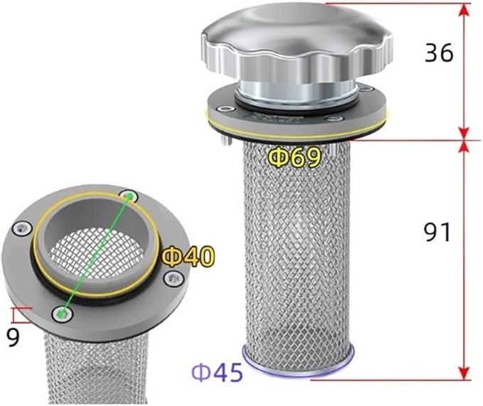 1pc Air filter EF1-25 /EF2-32 /EF3-40 /EF4-50 /EF5-65 /EF6-80(EF3-40)