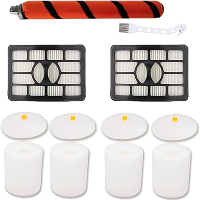 Hepa & Foam Filter Brushroll Replacement Kit for Shark Rotator Pro Lift-away Vacuum Cleaner ZU780 ZU782 ZU782NP ZU785, Replaces Part # Xff500 Xhf500