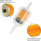5/16 & 1/4 Inline Magnetic Fuel Filter for Lawn Mower, Small Engine, Kohler, John Deere, Kawasaki - High Flow Gas Filter with Magnet Replacement (12-Pack)