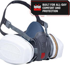 Parcil Distribution Full Face Respirator Mask with Filters – Durable Full Face Respirator Mask, Bayonet Filter Compatible